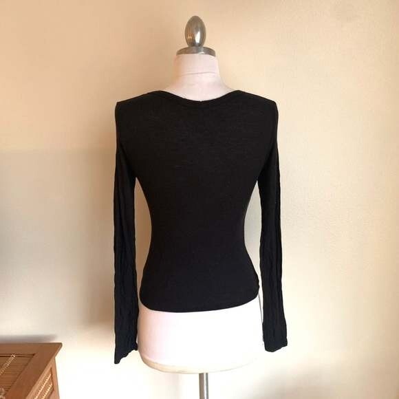 Sheer Black Long-sleeve Layering Sweater Cardigan - Picture 4 of 5